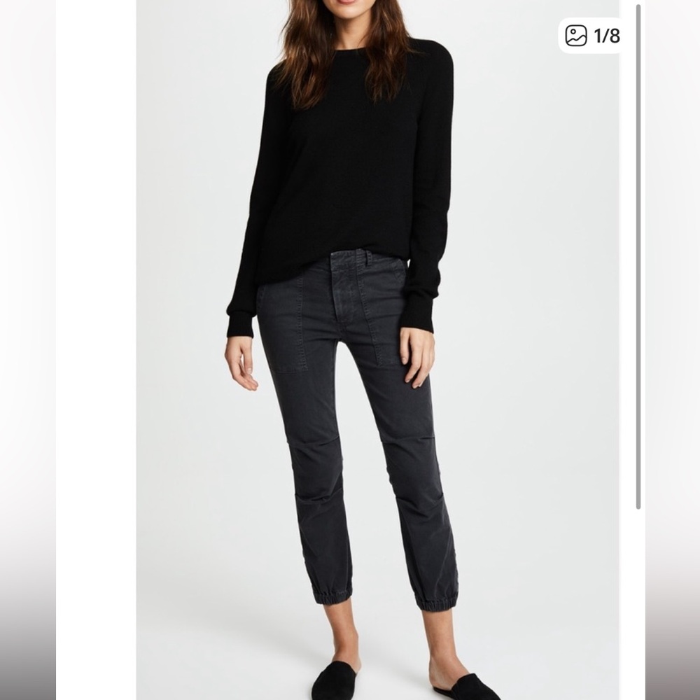 Nili Lotan Cropped Zip Hem Military Pants